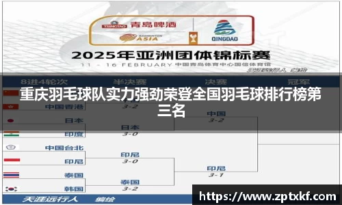 重庆羽毛球队实力强劲荣登全国羽毛球排行榜第三名