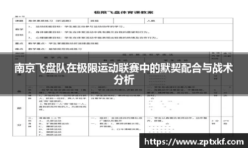 南京飞盘队在极限运动联赛中的默契配合与战术分析